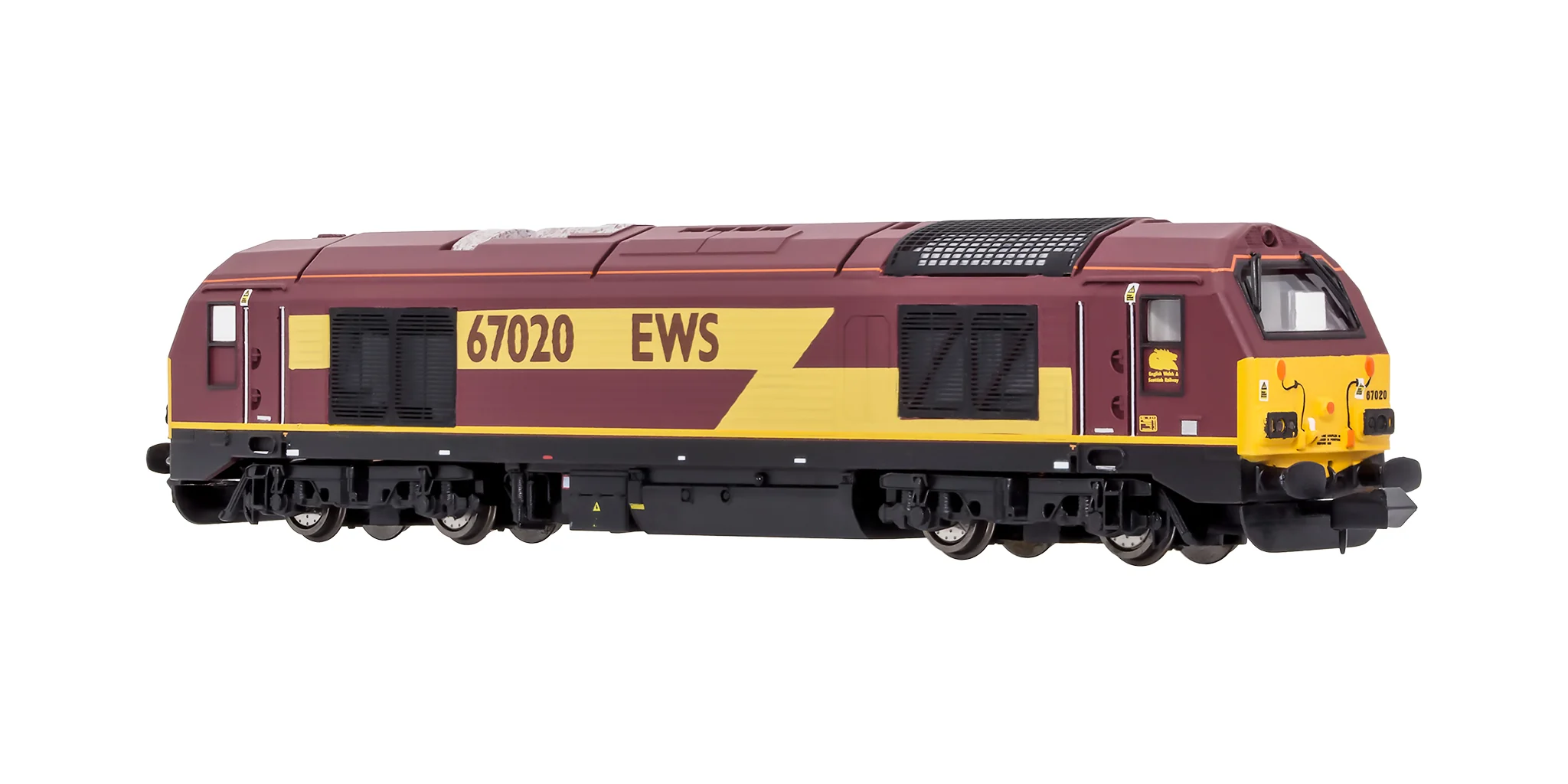 2D-010-015 N Gauge Class 67 EWS Red/Gold 67020 - Image 3