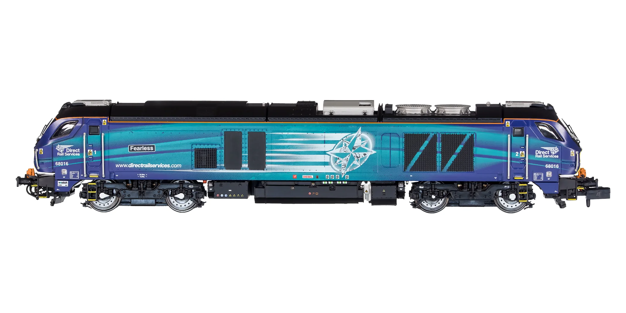 2D-022-012 N Gauge Class 68 Fearless 68016 DRS Compass - Image 3