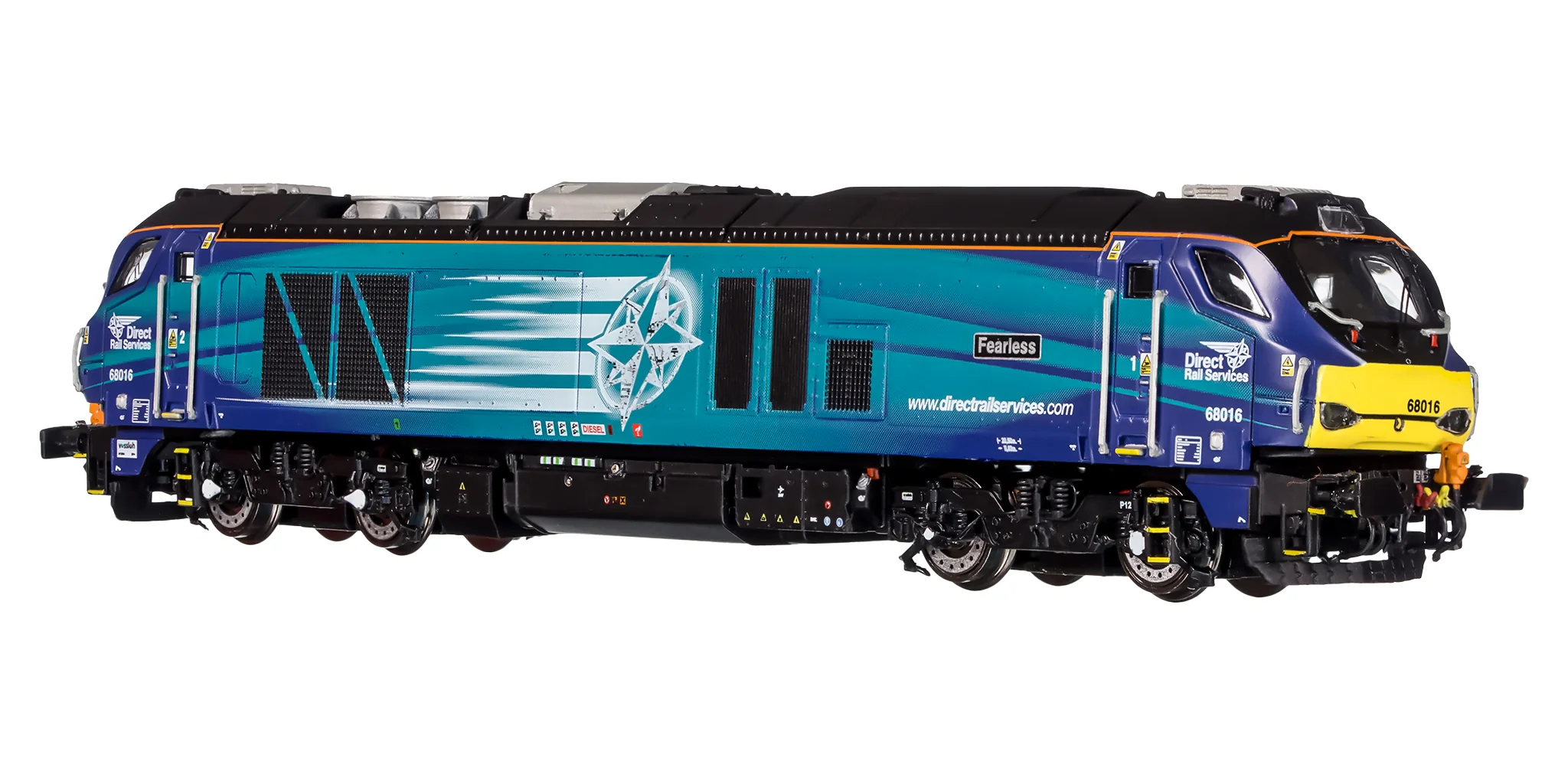 2D-022-012 N Gauge Class 68 Fearless 68016 DRS Compass - Image 4