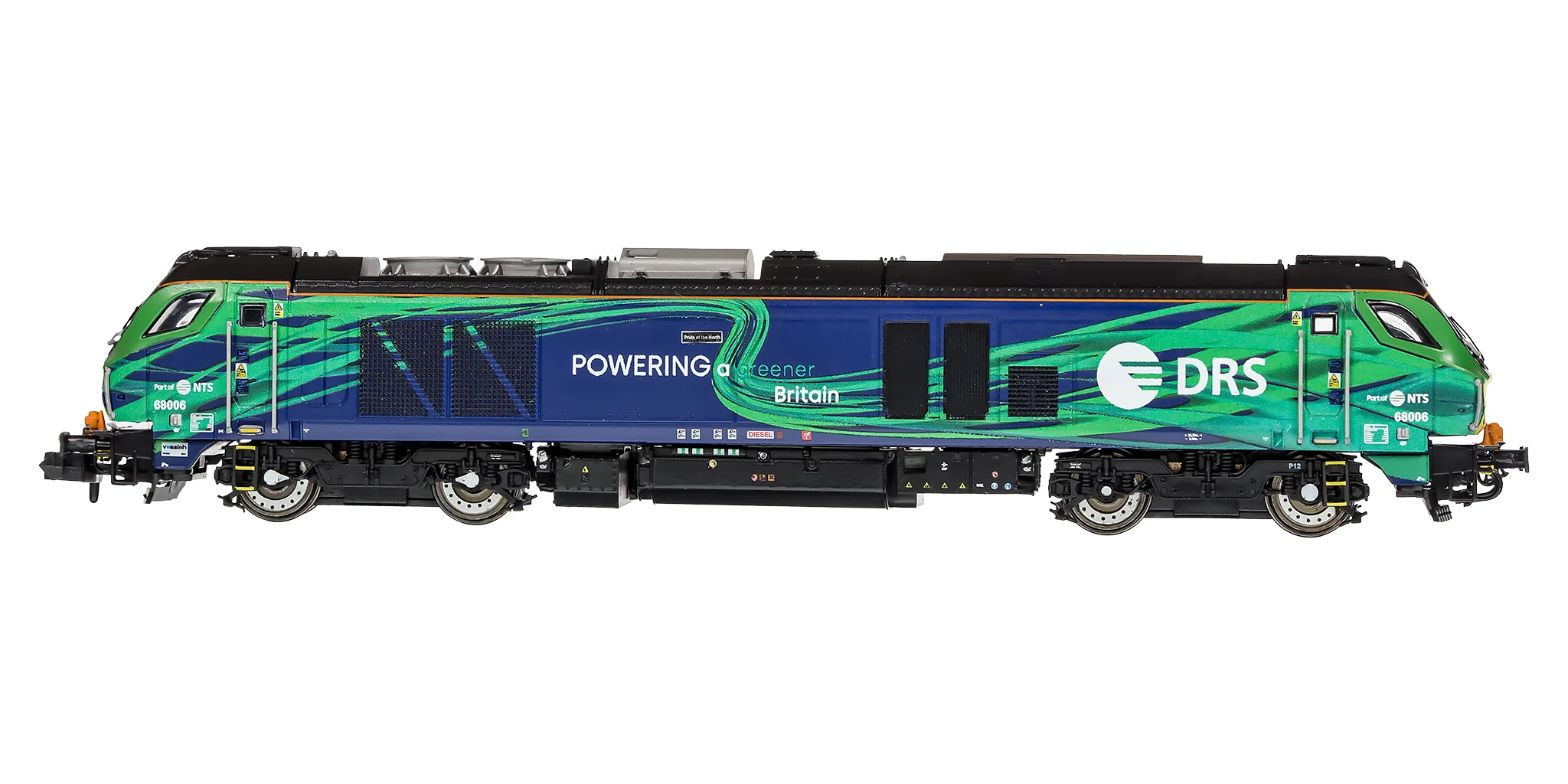 2D-022-016 N Gauge Class 68 Pride of the North 68006 New DRS/NTS Green - Image 3