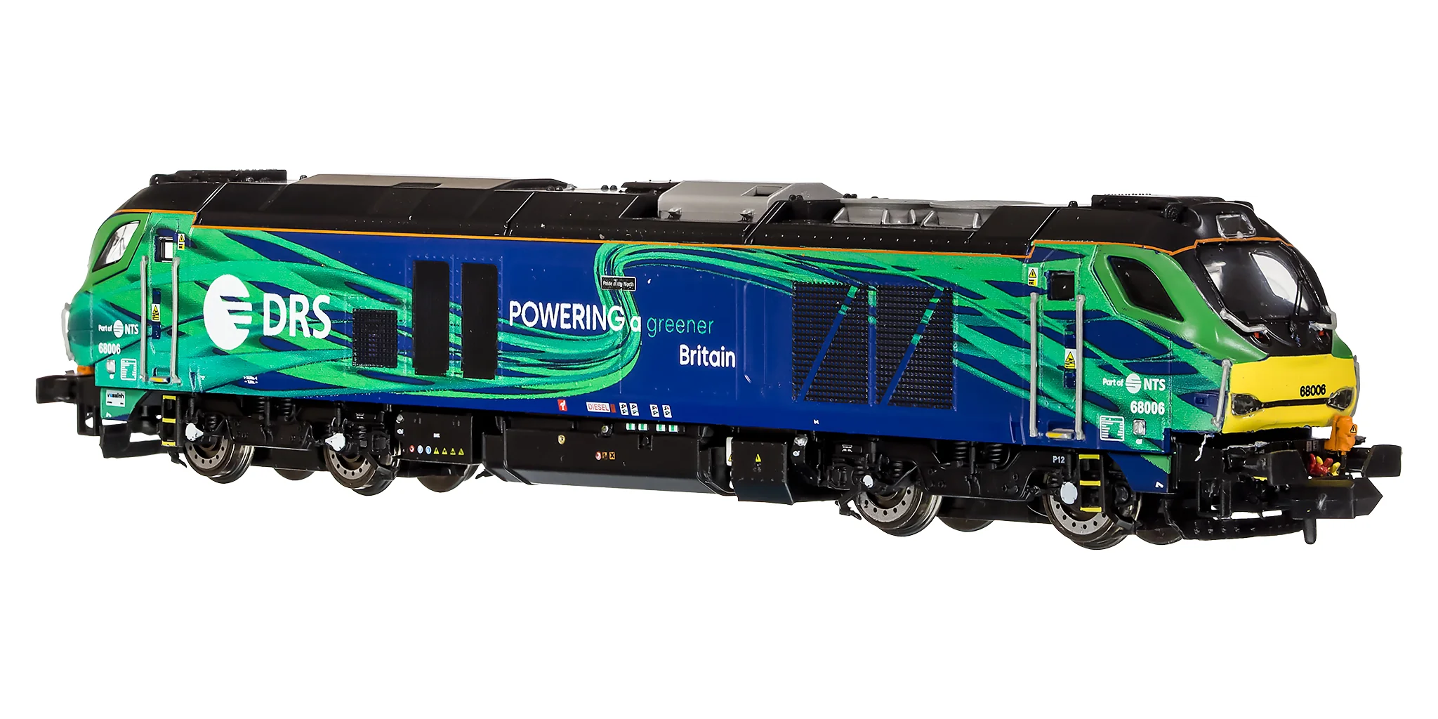 2D-022-016 N Gauge Class 68 Pride of the North 68006 New DRS/NTS Green - Image 4