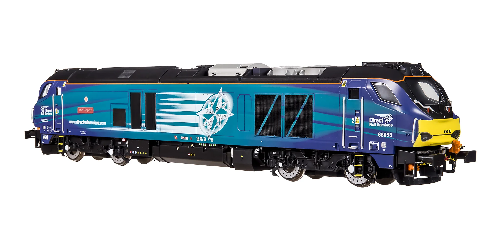 4D-022-026 OO Gauge Class 68 The Poppy 68033 DRS Compass with Poppy - Image 3