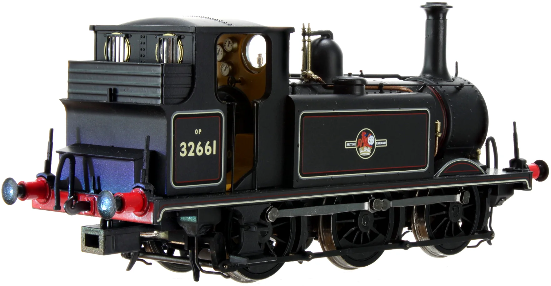 4S-010-006S OO Gauge A1X 32661 BR Lined Black Late Crest DCC Fitted & Sound Fitted - Image 3