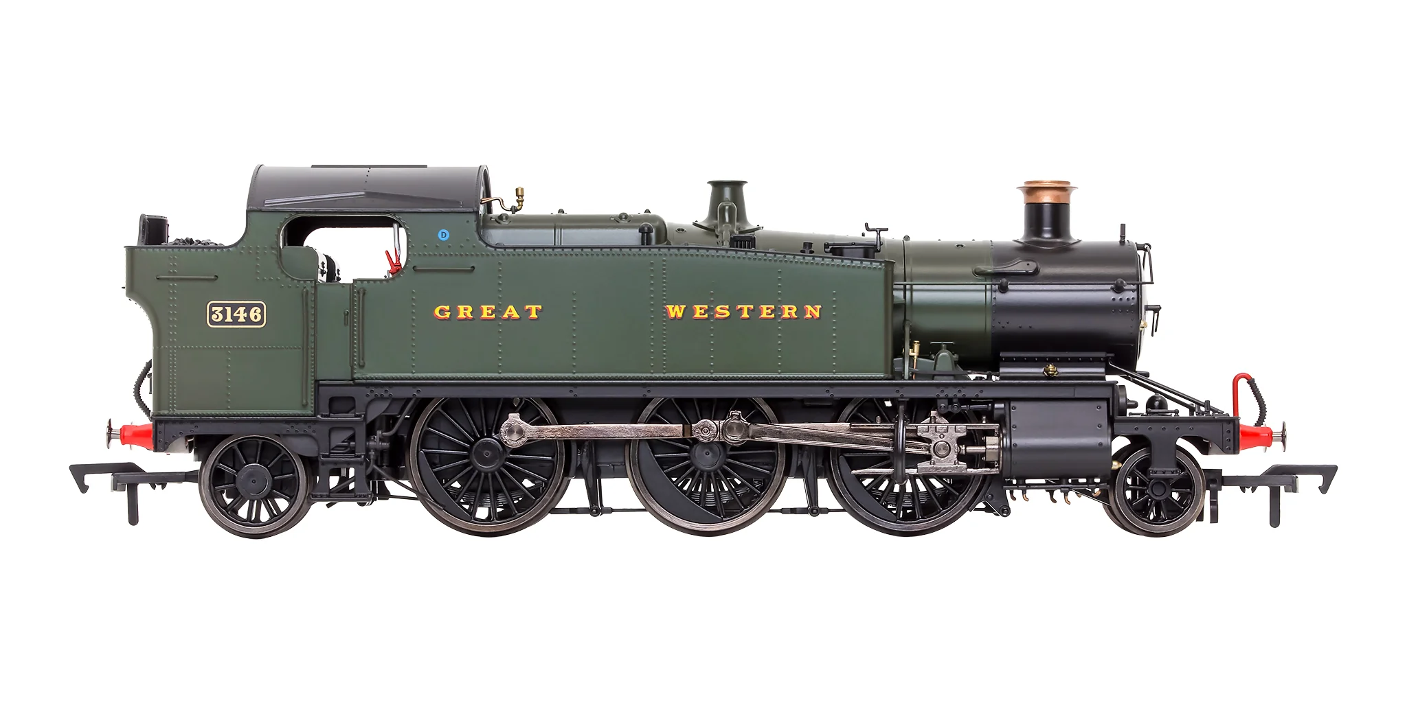 4S-041-008 OO Gauge Large Prairie 3146 GWR Green Great Western - Image 3