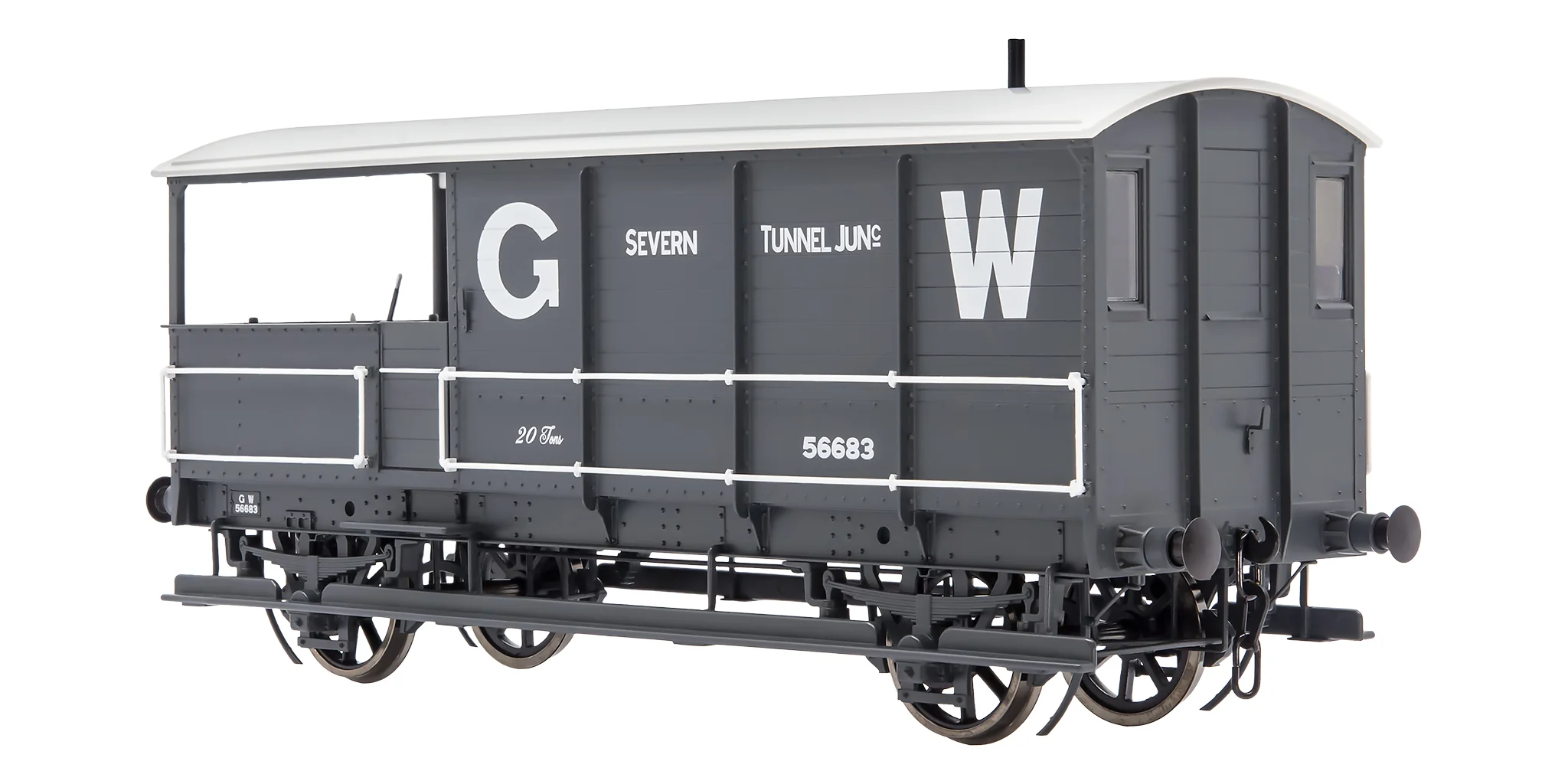 7F-300-001 O Gauge GWR Toad Brake Van GWR Grey 56683 Diagram AA15 - Image 3