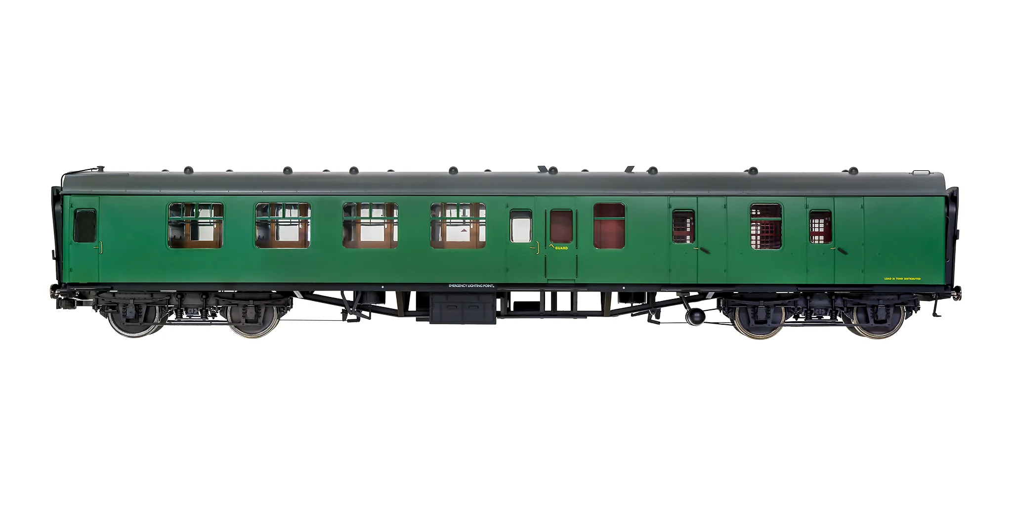 7P-001-501U O Gauge BR Mk1 SR Green BSK unnumbered with Window Beading