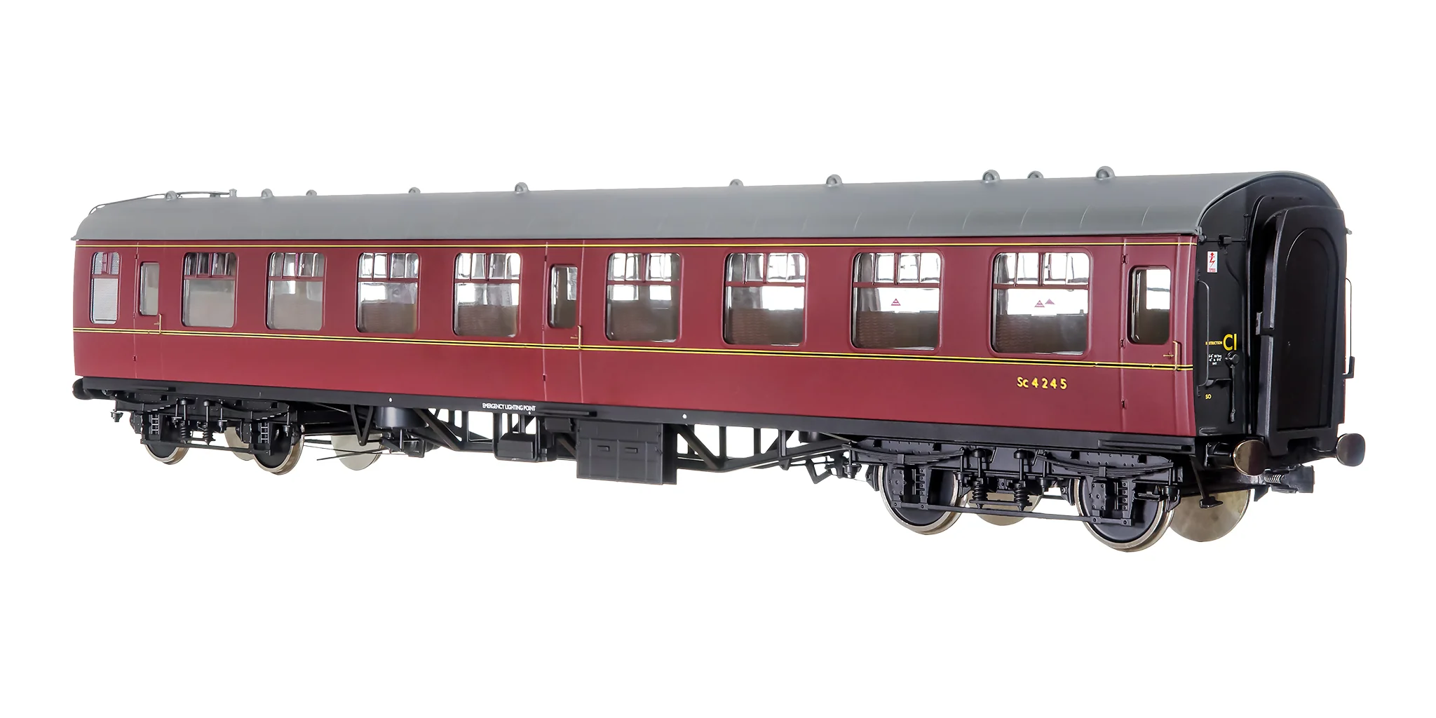 7P-001-607 O Gauge BR Mk1 Maroon SO SC4245 with Window Beading