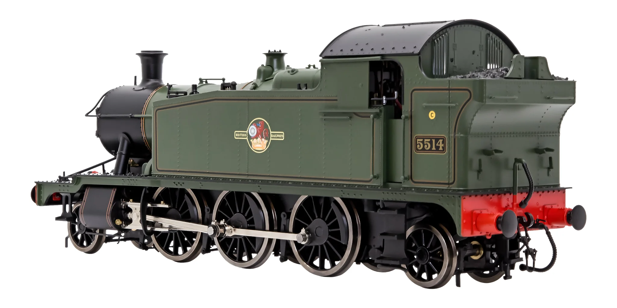 LHT-S-5509 O Gauge Class 55xx 2-6-2  BR Late Crest BR Lined Green 5514 - Image 3