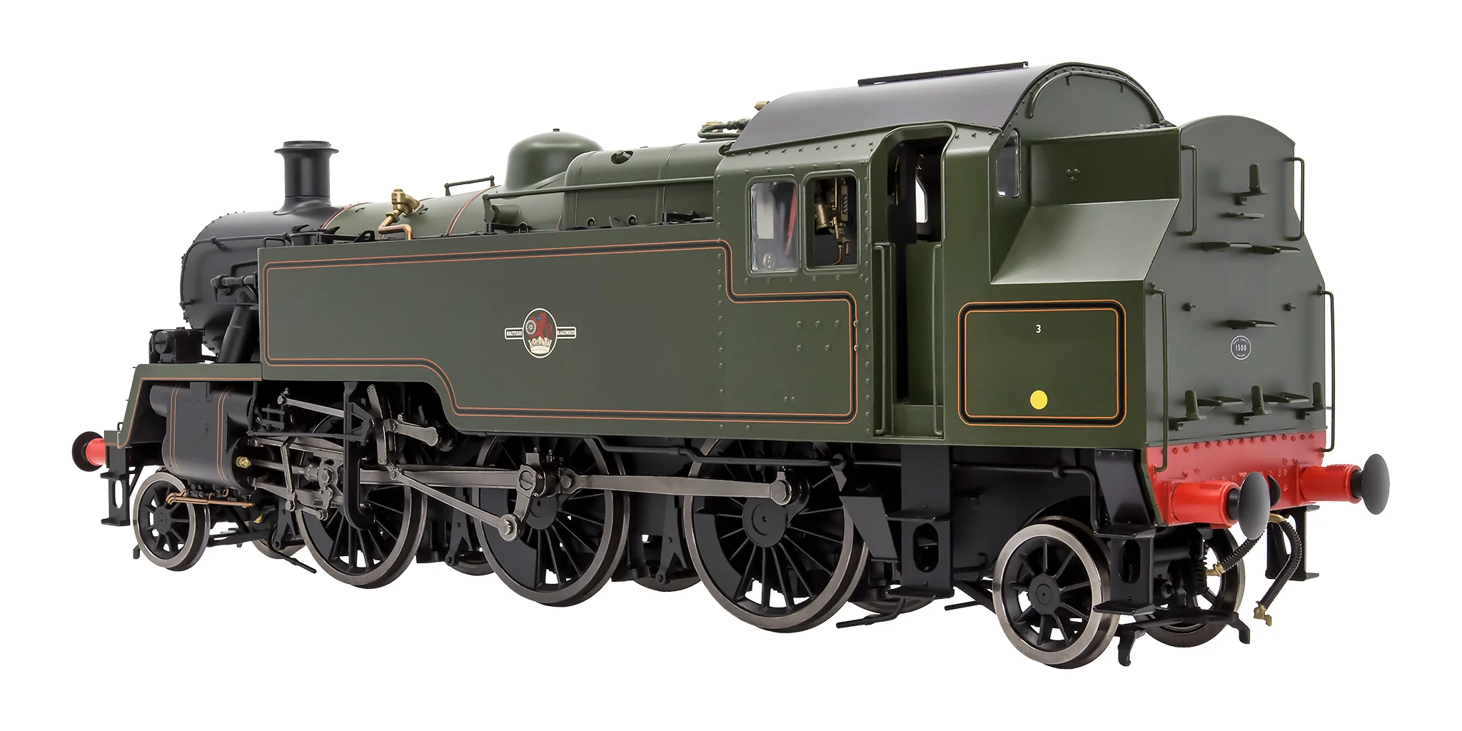 LHT-S-8208U O Gauge BR 3MT Lined Green Late Crest Unnumbered - Image 3